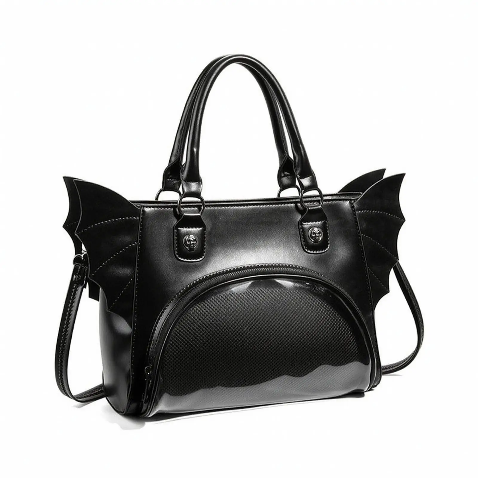 Sac à main gothique structuré avec poignées supérieures pour un usage quotidien, femmes, adolescentes