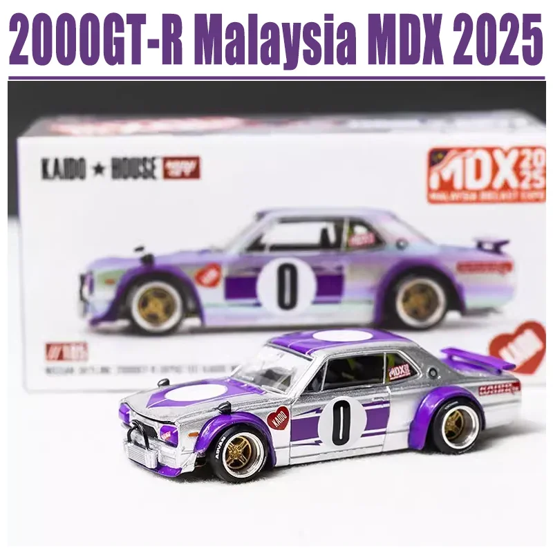 

MINIGT Kaido House 1/64 NISSAN SKYLINE 2000GT-R Malaysia MDX 2025 Alloy Toy Motor Vehicle Diecast Metal Model Gifts
