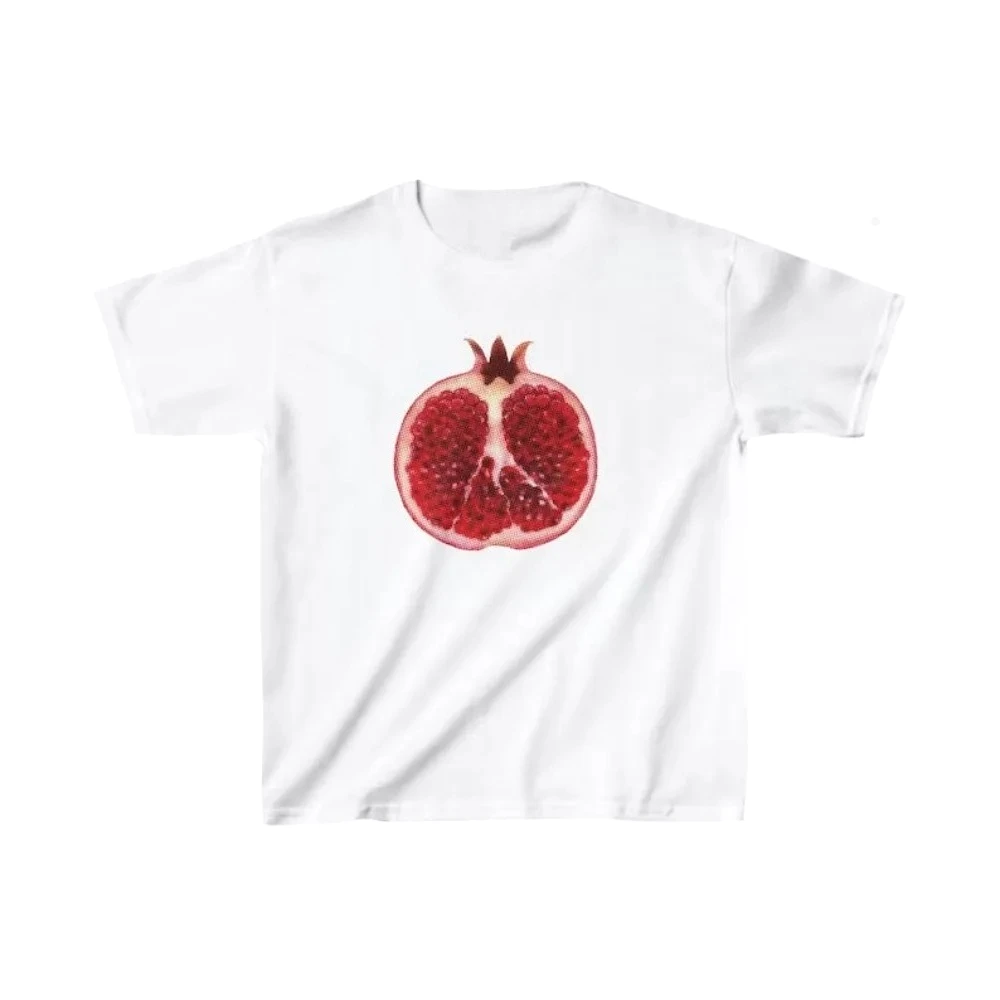 Y2k Fresh Fruit Graphic T-shirt Men Women Summer Beach Holiday Loose Fit Daily Short Sleeve Aesthetics Tees Tops Free Shipping