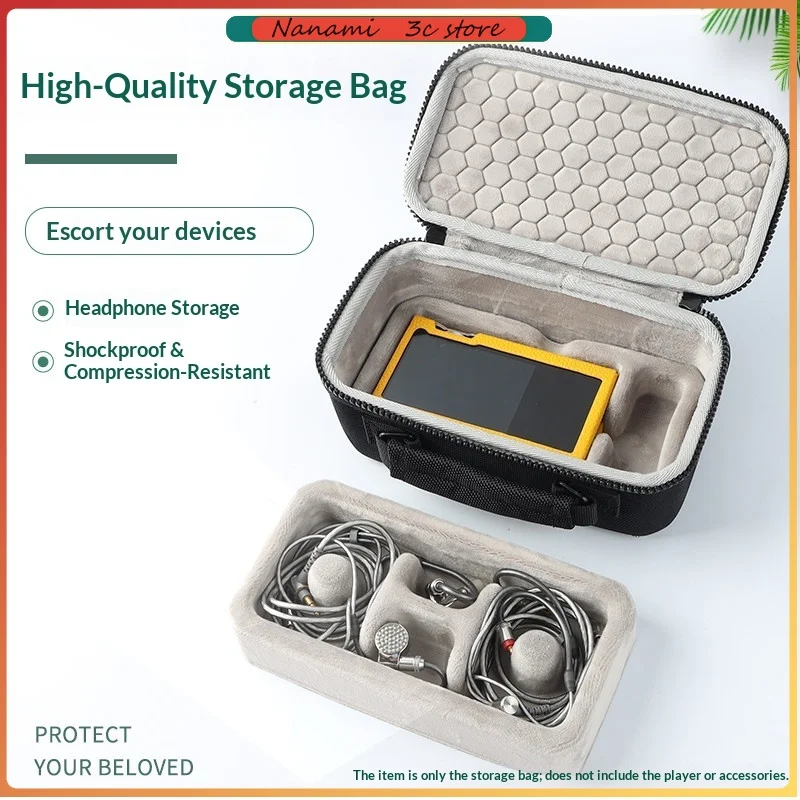 Player Storage Protective Case Upper-lower Layers Shockproof Pressure-Resistant Cover for JingShe Le Bi P6/L6/L4U/L4 Ultra Gifts