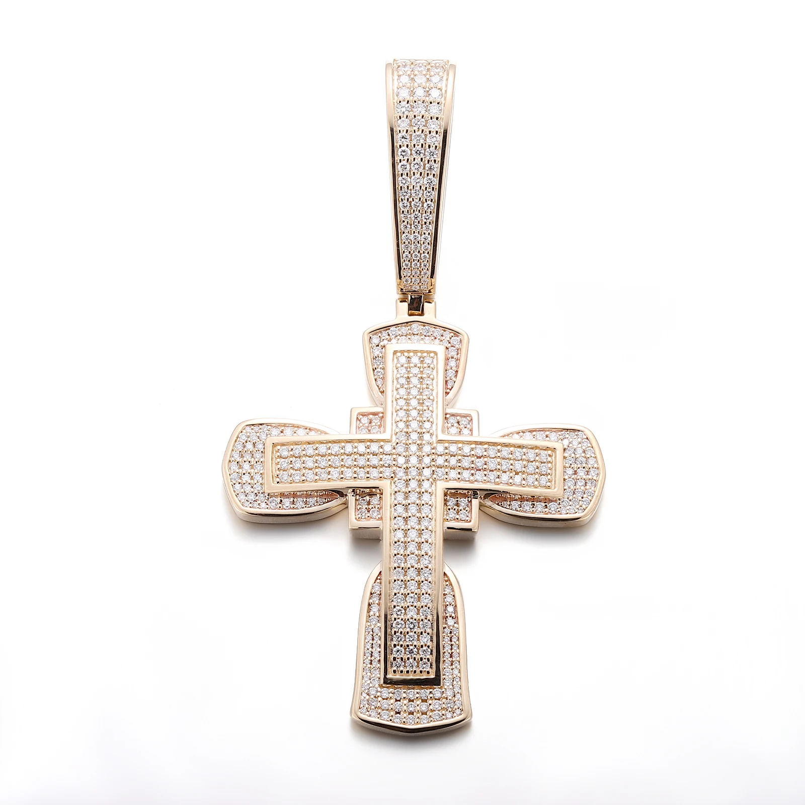 Hip Hop Pendant for Women  Cross Pendant Custom Jewelry Real K  Charm Yellow  Pendant initial pendant