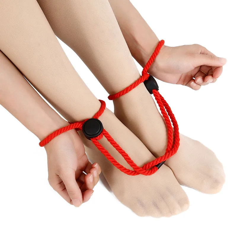 Adult ProductsSM Cosplay Bondage, Cotton Rope Bondage, Hand and Foot Handcuffs Leg Cuffs, Easy to adjust the size, couple game p