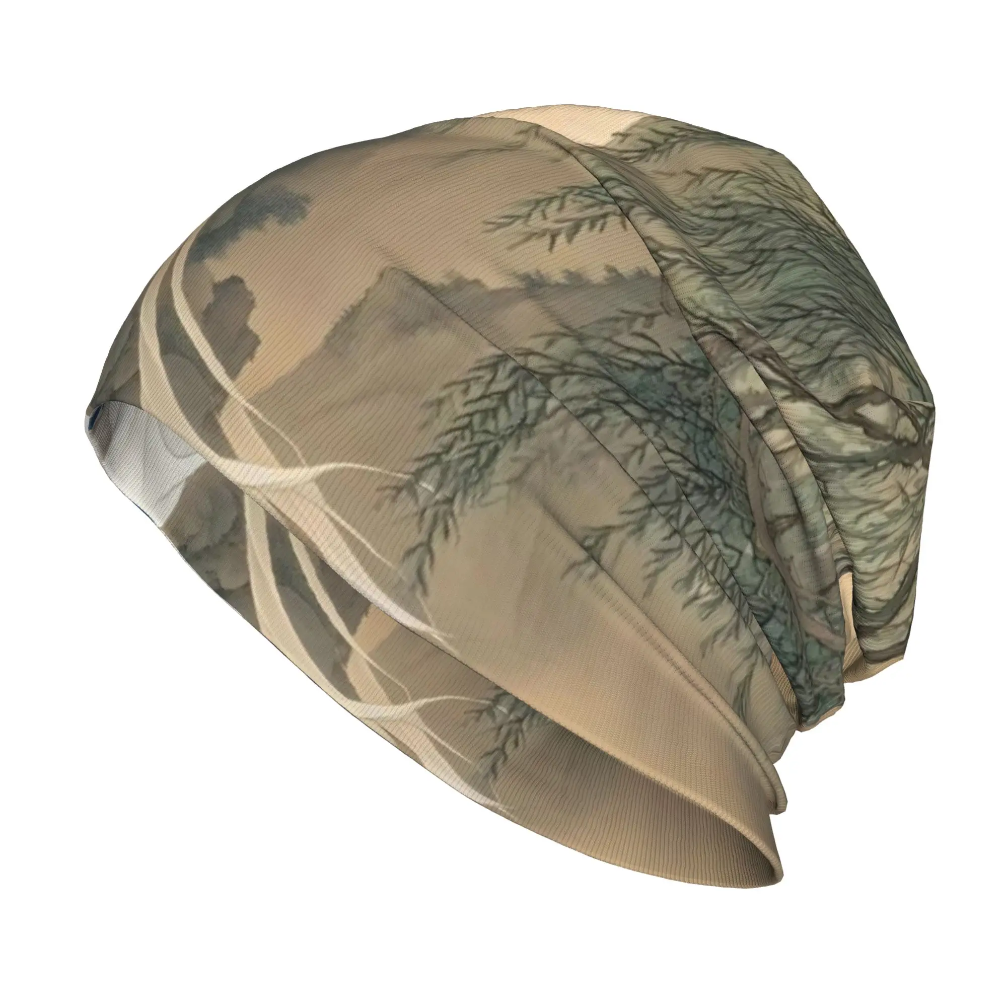 Bodhisattva Willow Branch LotusBonnet Hats Cool Outdoor Buddhism Skullies Beanies Hat Unisex Warm Head Wrap Caps