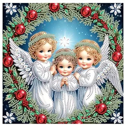 Diamond Art Painting Kits for Adults,DIY Christmas Angel Special Shaped Crystal Diamond Kits for Beginner for Home Wall Decorate