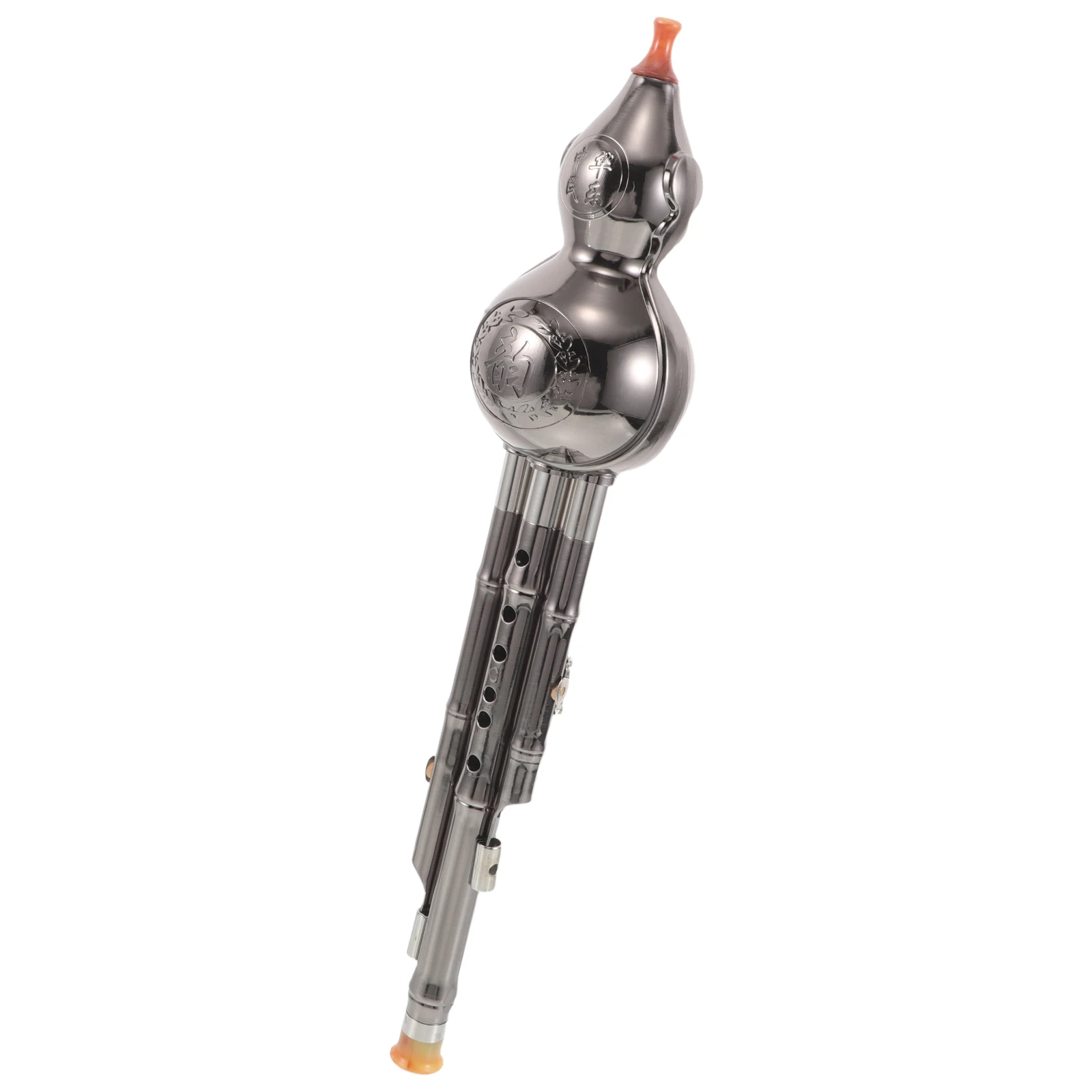 

Silver Plated C Key Hulusi Beginner Chinese Wind Gourd Musical Instrument For Students Durable Three Tone Portable Traditional