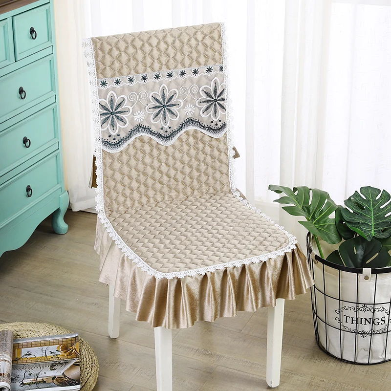 Autumn and winter warmth insulation thickened flannelette one-piece chair cover chair cushion padding