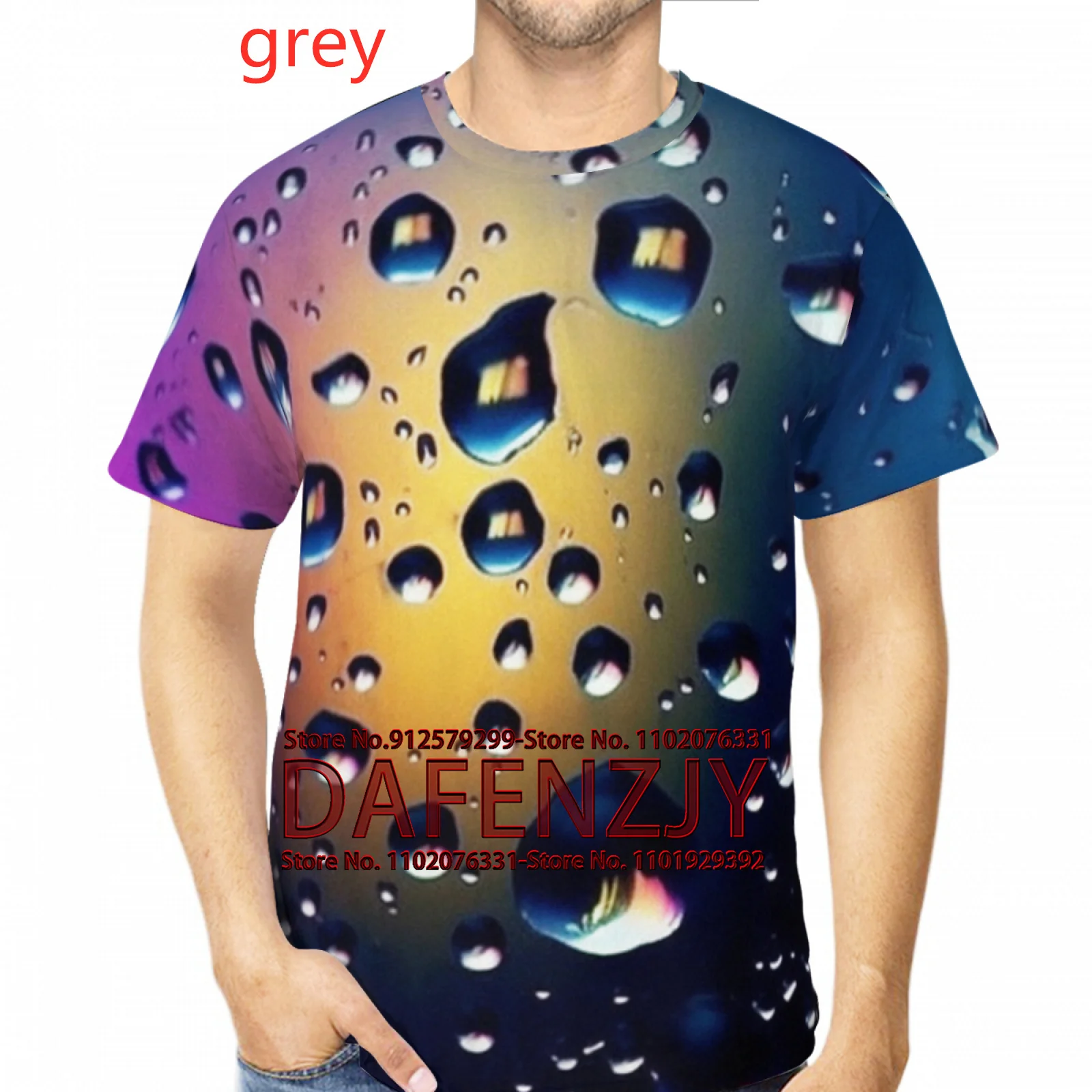 

Fashion Personalized Abstract Water Droplets 3D Print T Shirt For Men Summer Casual O-neck Top