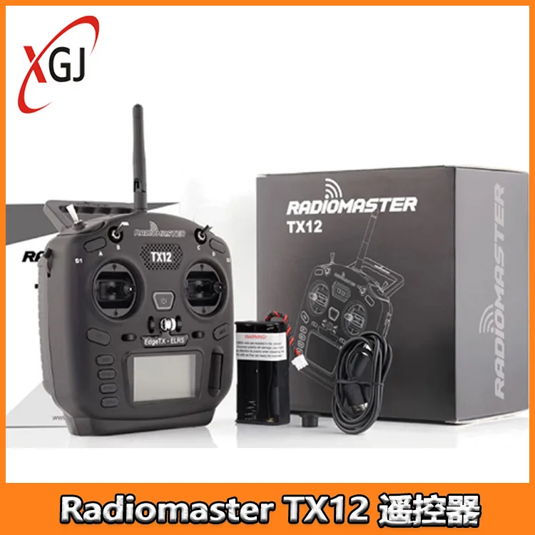 

Radiomaster TX12 MKII Многопротокольный передатчик с открытым исходным кодом 2,4G ELRS для гоночного дрона FPV и радиоуправляемой модели самолета с дистанционным управлением