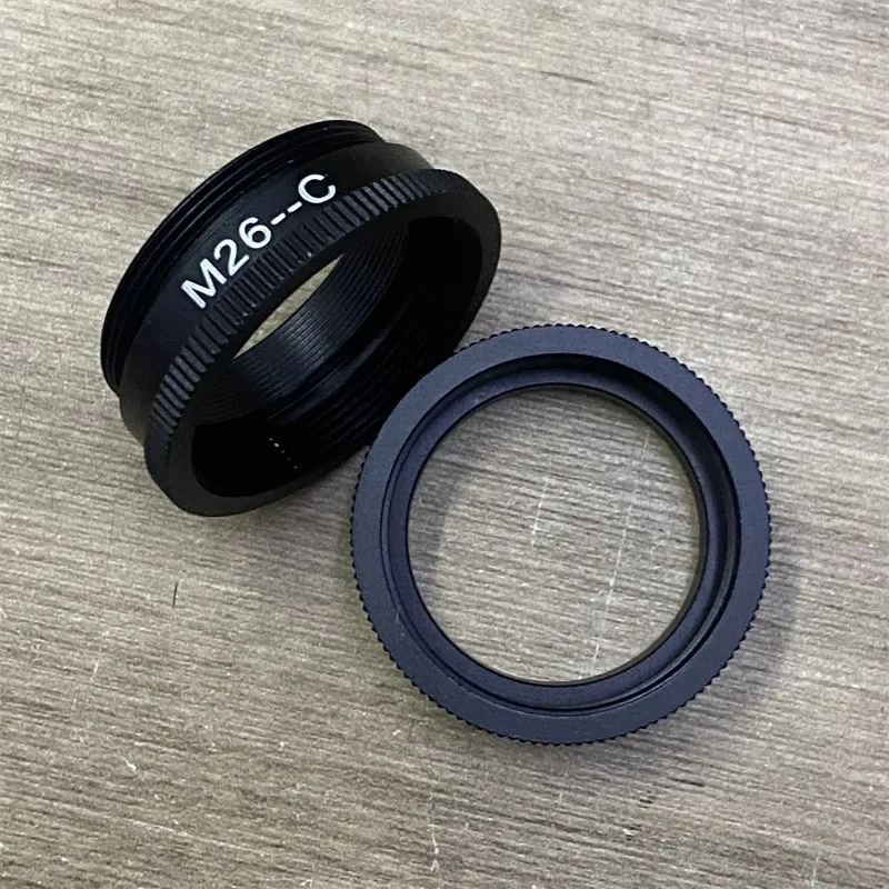 1PC M26 to C-mount 25.4mm Microscope Objective Lens Adapter Ring for CCD Camera Tools