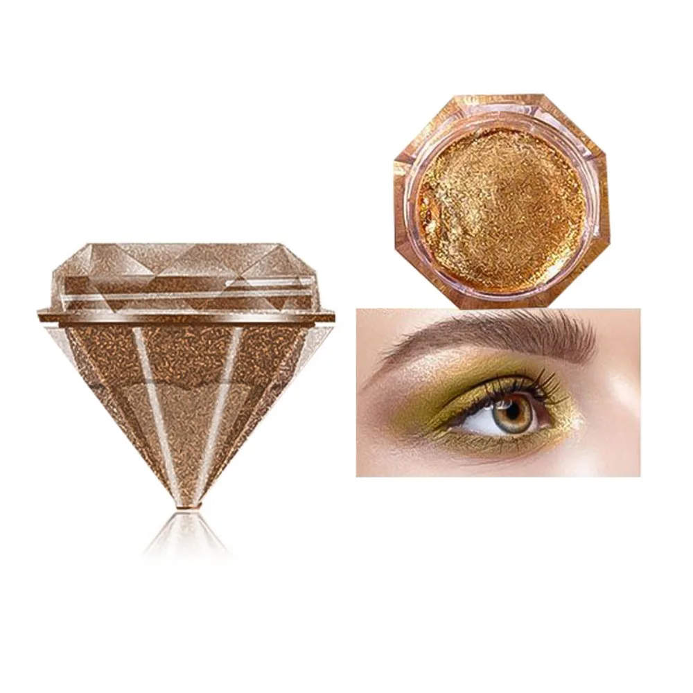 พาเลทอายแชโดว์กลิตเตอร์เพชรเม็ดสีแน่น ชิมเมอร์ ไชน์ เฟซ โกลว์ อายแชโดว์คริสตัล อายแชโดว์กลิตเตอร์แต่งหน้าติดทนนาน