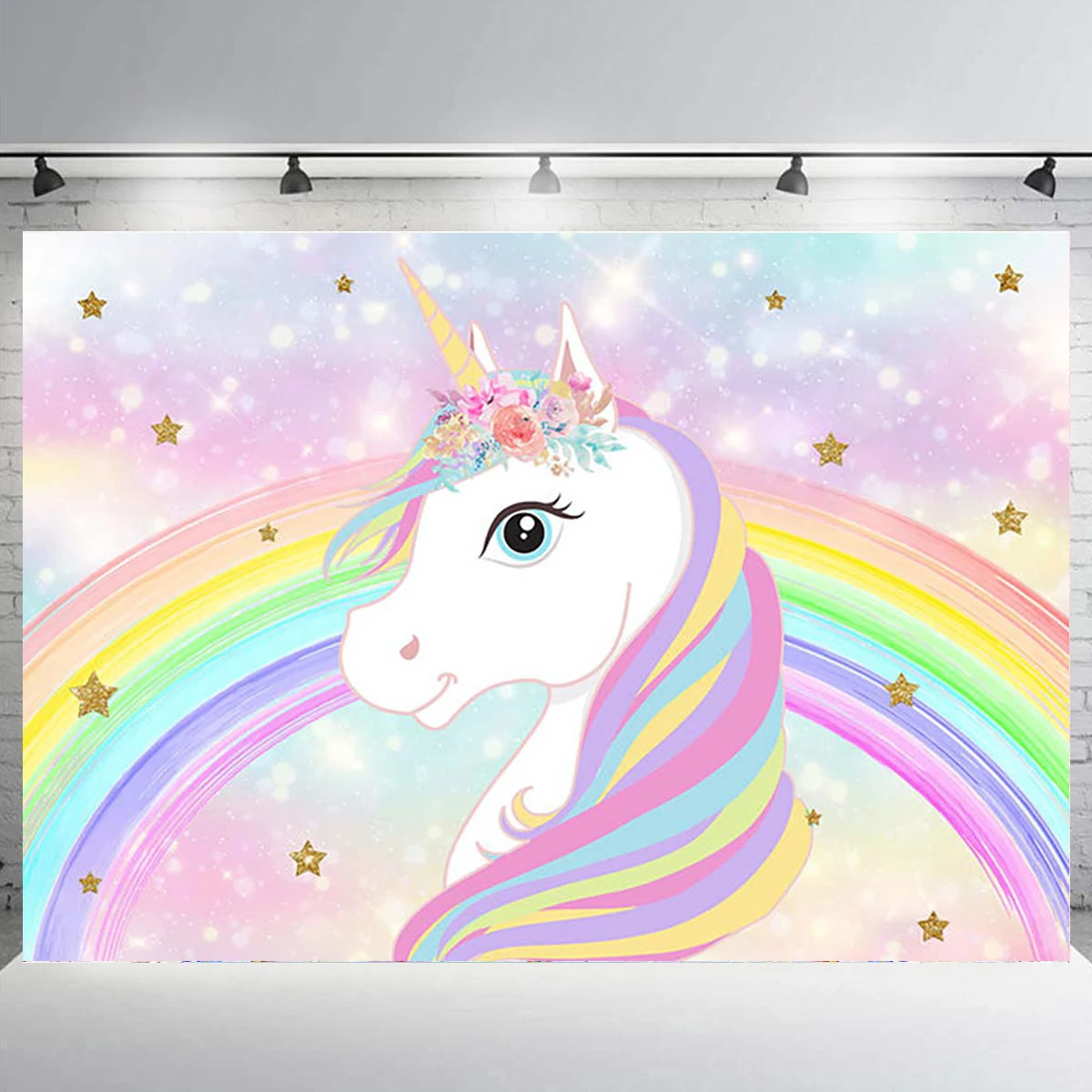 

Unicorn birthday backdrop Girls Unicorn Theme Pink Background for Photo Shoot kids unicorn party decoration photocall