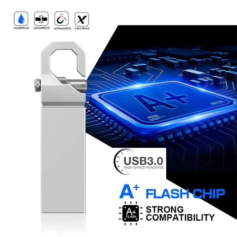 Unidade flash usb de alta velocidade 8gb 16gb 32gb usb 3.0 pendrive 64gb 128gb u disk pen drive 256gb metal flash memória vara para pc