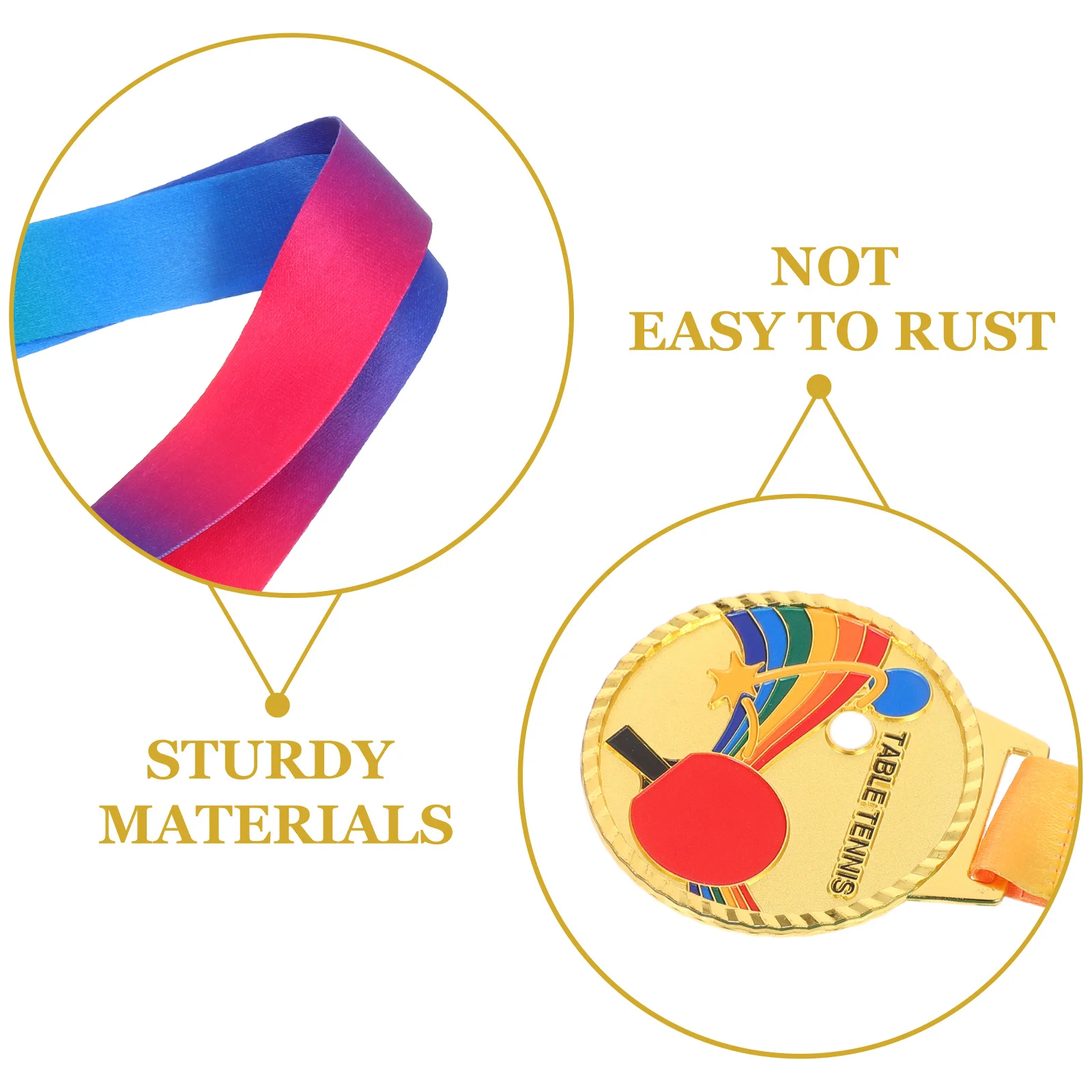 ميدالية ذهبية، جوائز مسابقة تنس الطاولة، ميداليات معدنية لجوائز الطلاب، البطولات، الأحداث الرياضية، متينة تدوم طويلاً #2