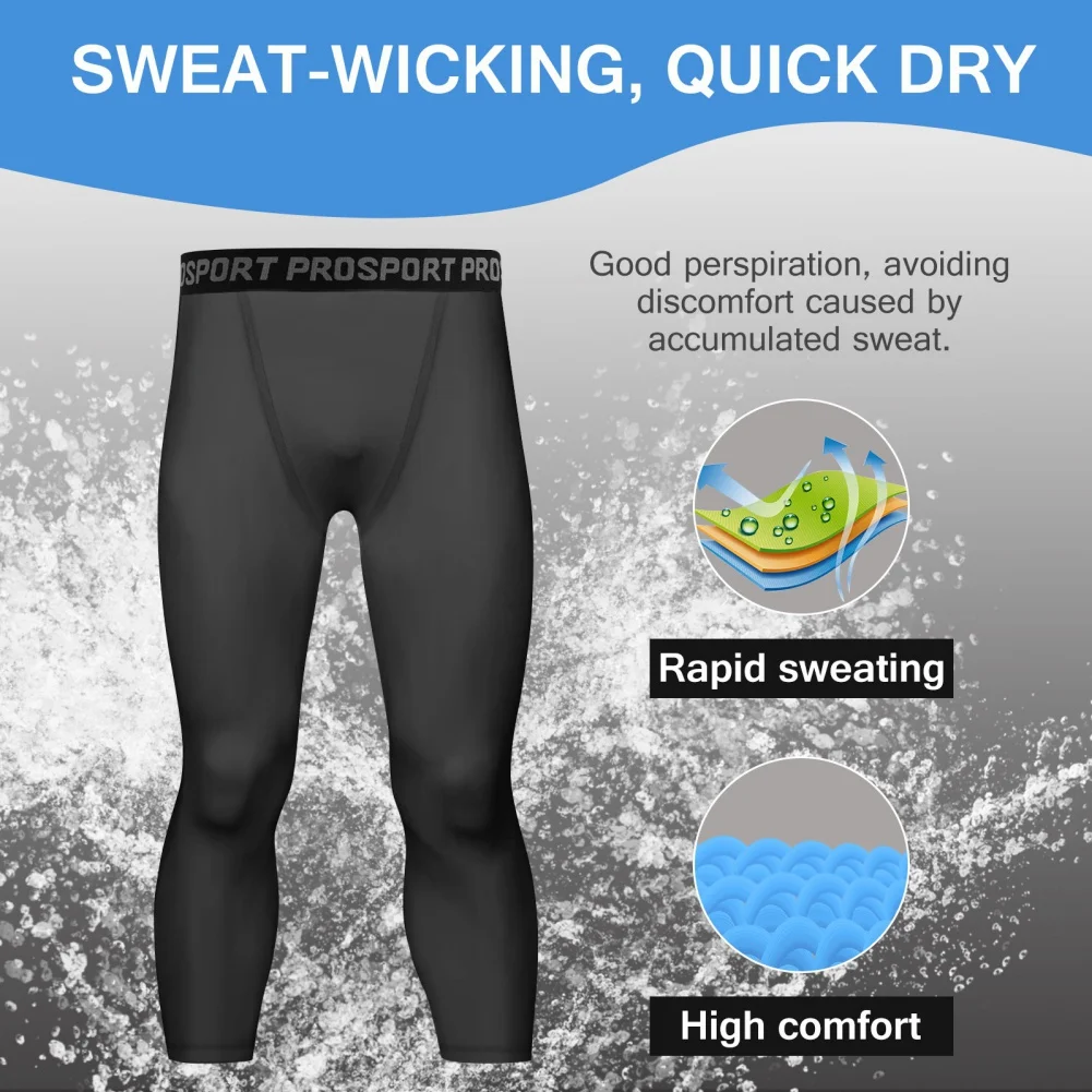 Running Sports Men Compression Tight Leggings Male Workout Bottoms Trousers Jogging Dry Yoga Pants Quick Fitness Training