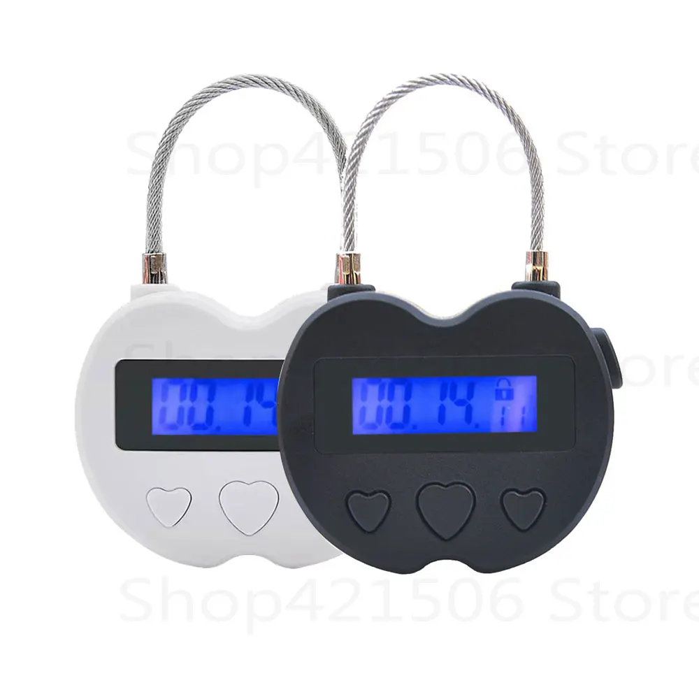 Smart Time Lock LCD Display Time Lock Multifunction Travel Electronic Timer, Waterproof USB Rechargeable Temporary Timer Padlock