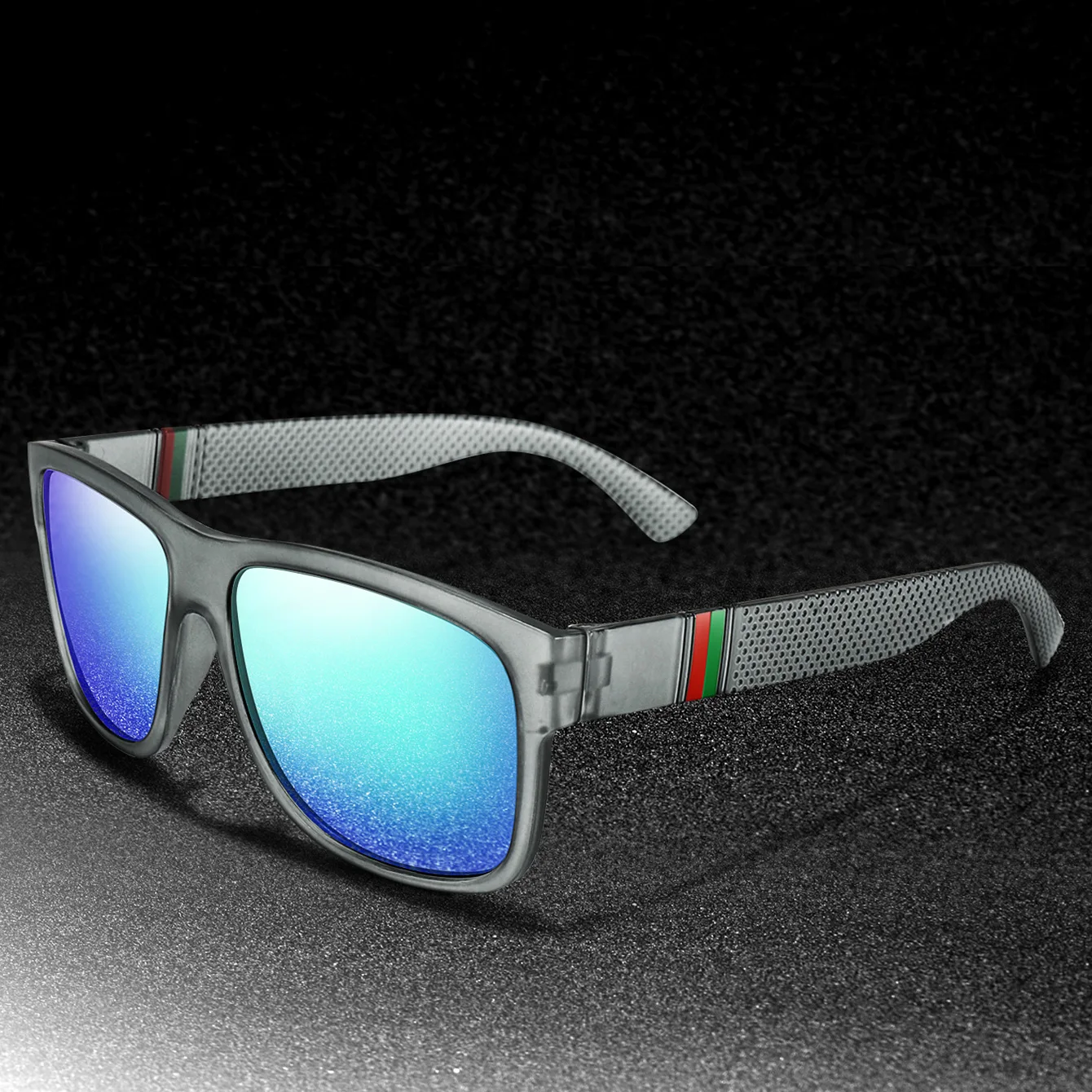 نظارات شمسية مستقطبة عصرية بإطار كبير للرجال والنساء، مناسبة للقيادة والرياضات الخارجية.