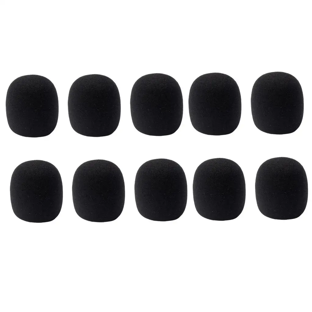10 coperture per microfono in schiuma per parabrezza per microfono da palco portatile Karaoke