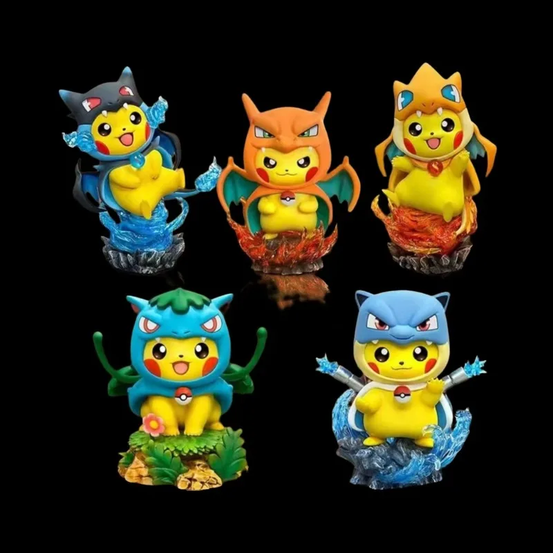 

Pokemon Cartoon Cross-dressing Character Cute Handmade Doll Pikachu Model Children's Toy Car Home Ornament Birthday Gift