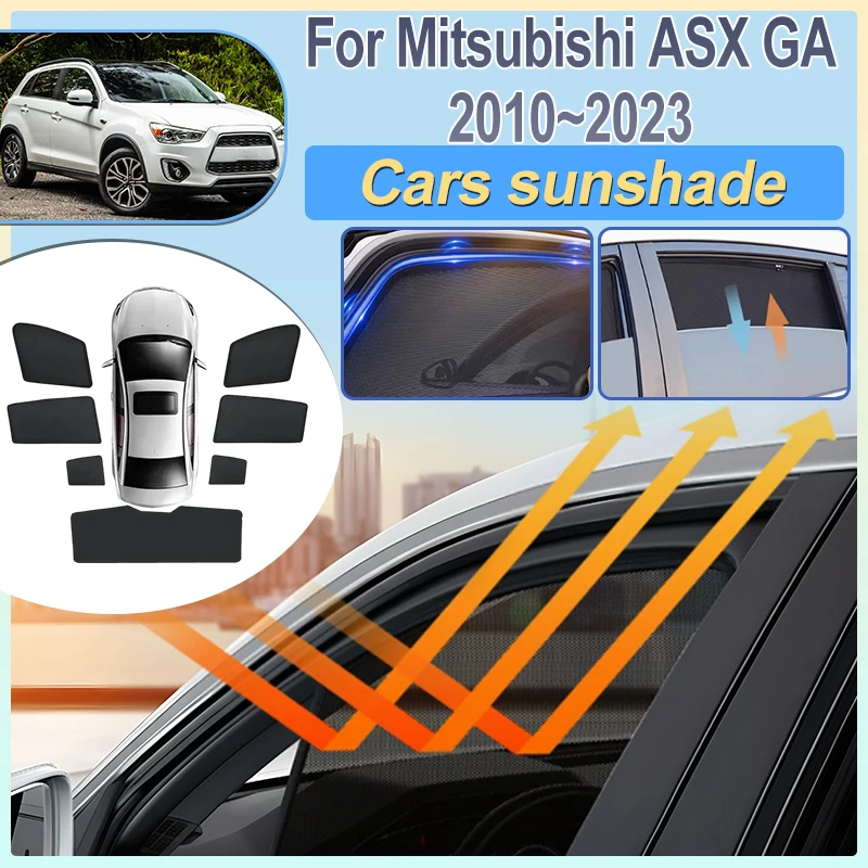 

Солнцезащитная сетка на боковые и задние окна для Mitsubishi ASX, RVR, Outlander Sport (2010-2023)