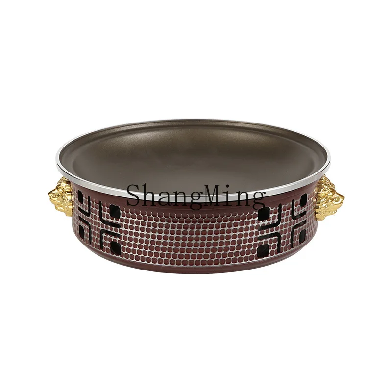

DSA non-stick restaurant dry pot alcohol stove heating and holding pot shallow soup pot