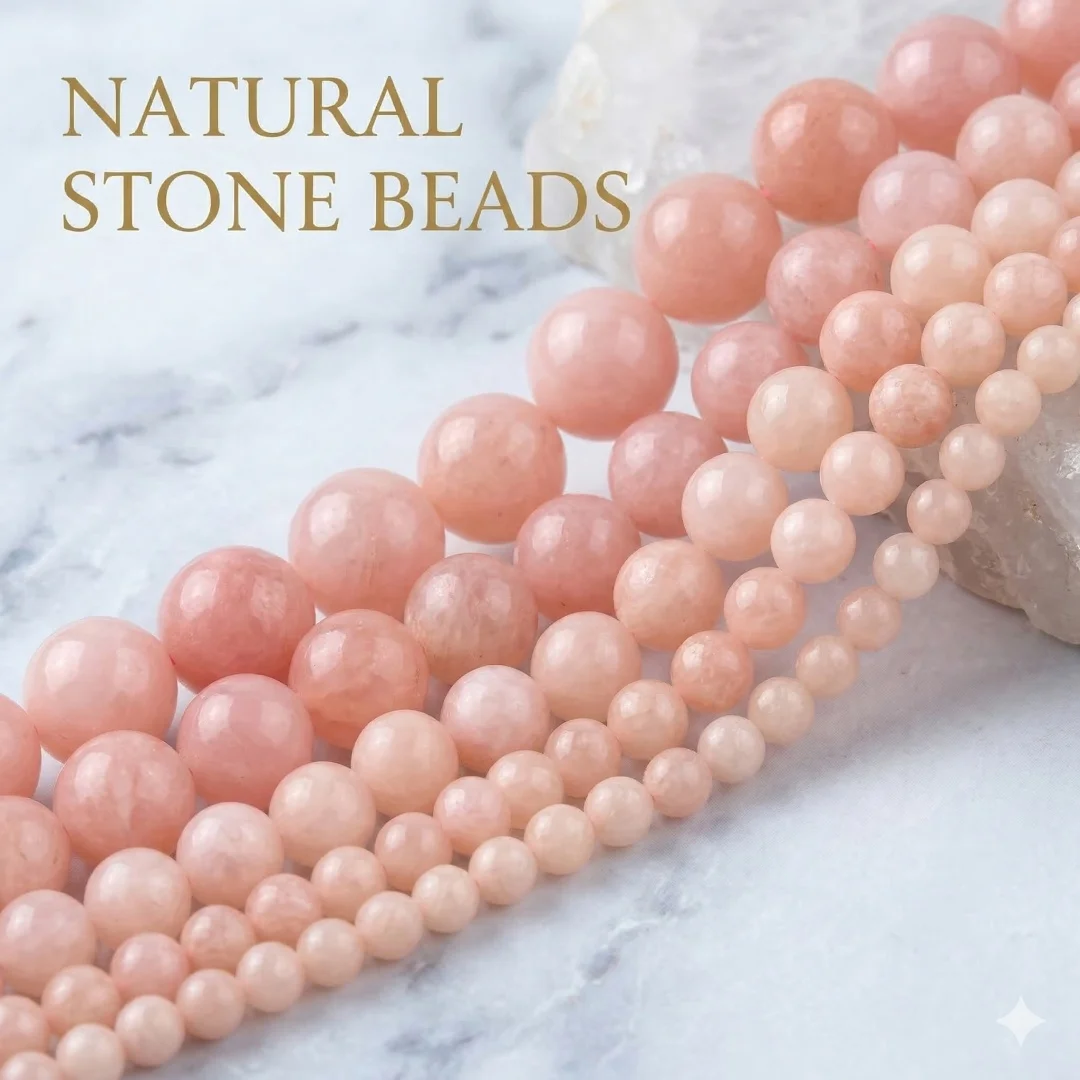 Natural Stone Light Pink Jades Beads Round High Quality Loose Spacer Beads For Jewelry Making DIY Bracelets 15Inch 4/6/8/10/12mm