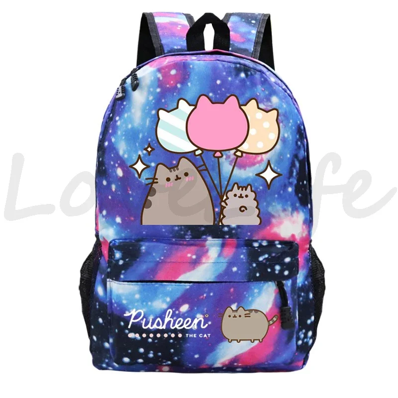 Gato dos desenhos animados mochila escolar crianças anime sacos de escola meninos meninas de volta à escola presente mochila 16 Polegada zíper