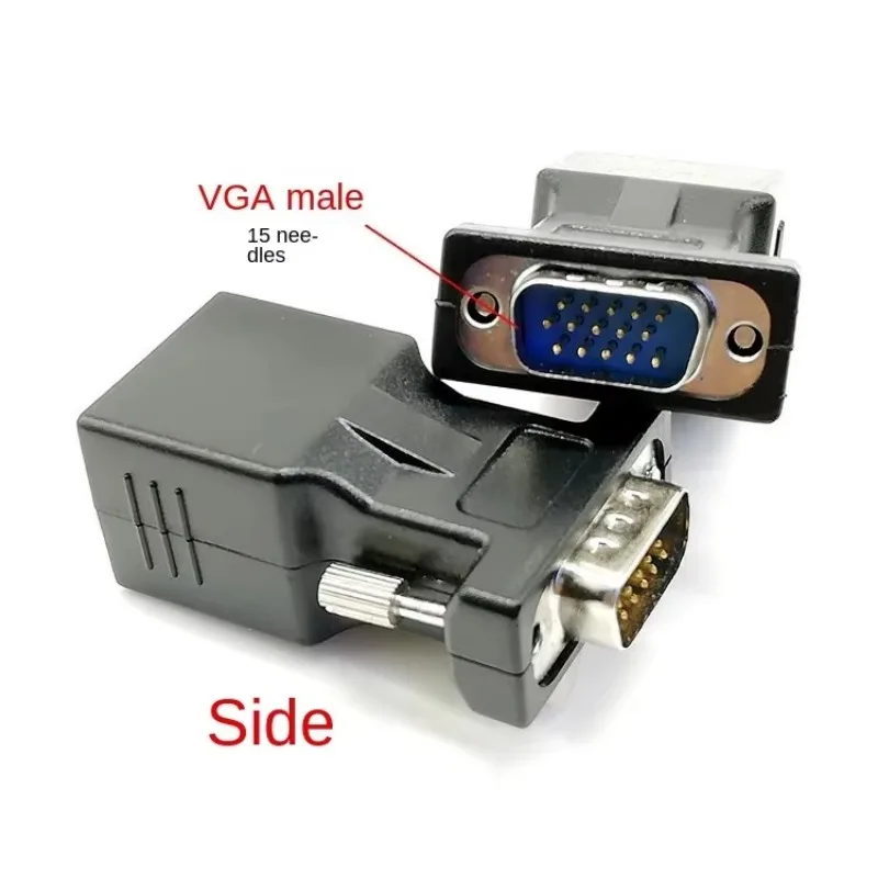 15핀 VGA 암-RJ-45 암 커넥터 카드 VGA RGB HDB 확장기-LAN CAT5 CAT6 RJ45 네트워크 이더넷 케이블 어댑터