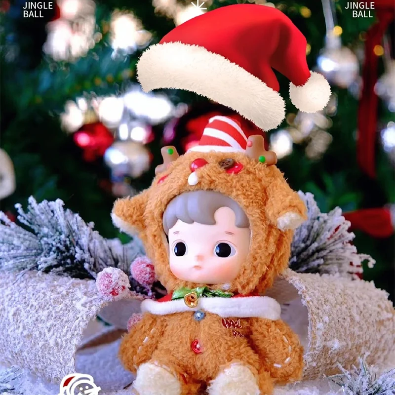 Kawaii Genuine Christmas Anime Figure  Hacipupu The Fawn Gingerbread Man Doll Movable Model Figurine Decoration Xmas Toy Gifts