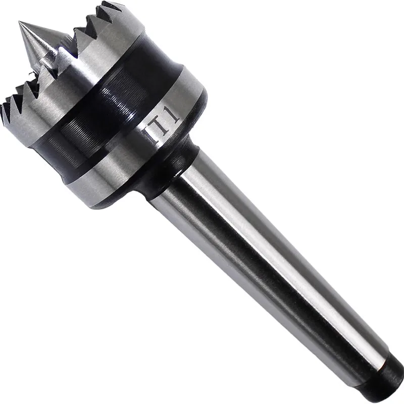 1PC MT1/MT2 Serrated Thimble Center Tip Retractable For Woodworking Lathe Spindle End Support