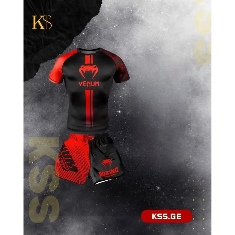 

UFC Boxing MMA Muay Thai Short Sleeve Sports Set Casual Fashion Outdoor Gear Unisex Adult And Children's Trendy Clothing