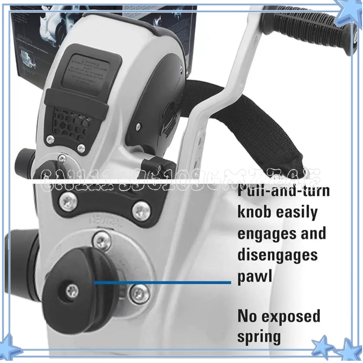 FW32000101 F2 Marine Trailer Winch, Two Speed, 3.5 Lb Capacity, 4 Position Handle Available