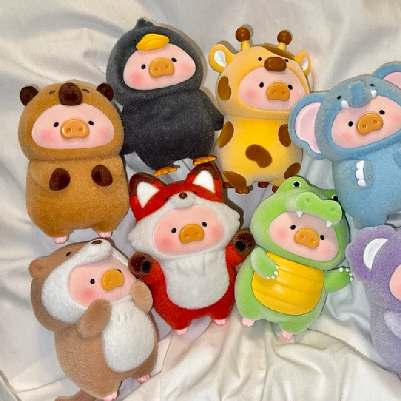

Подлинная серия Lulu The Piggy Animal Party, слепая коробка, милый поросенок, флокированная фигурка, загадочная коробка, декор, топичный стол, индивидуальный подарок
