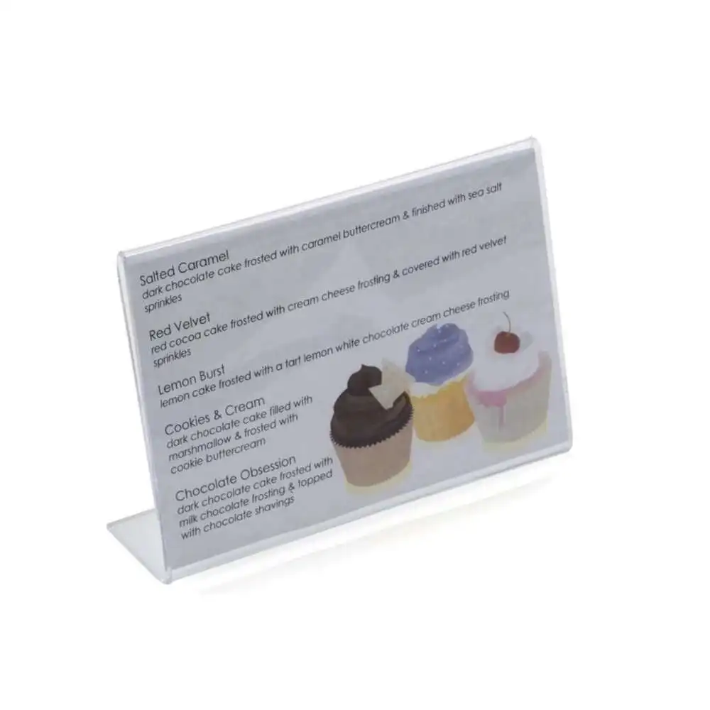 

10pcs 10x15cm Business Card Display Angle Label Frame Acrylic Sign Holder Manufacturer Custom Slanted Clear Acrylic Sign Holder