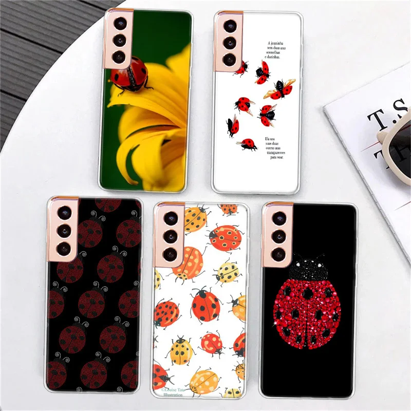 Insect Seven-star ladybug Painted Colourful Phone Case For Samsung A15 A25 A35 A55 A05S A03 A03S A04 A04S A13 A14 A23 A24 A33