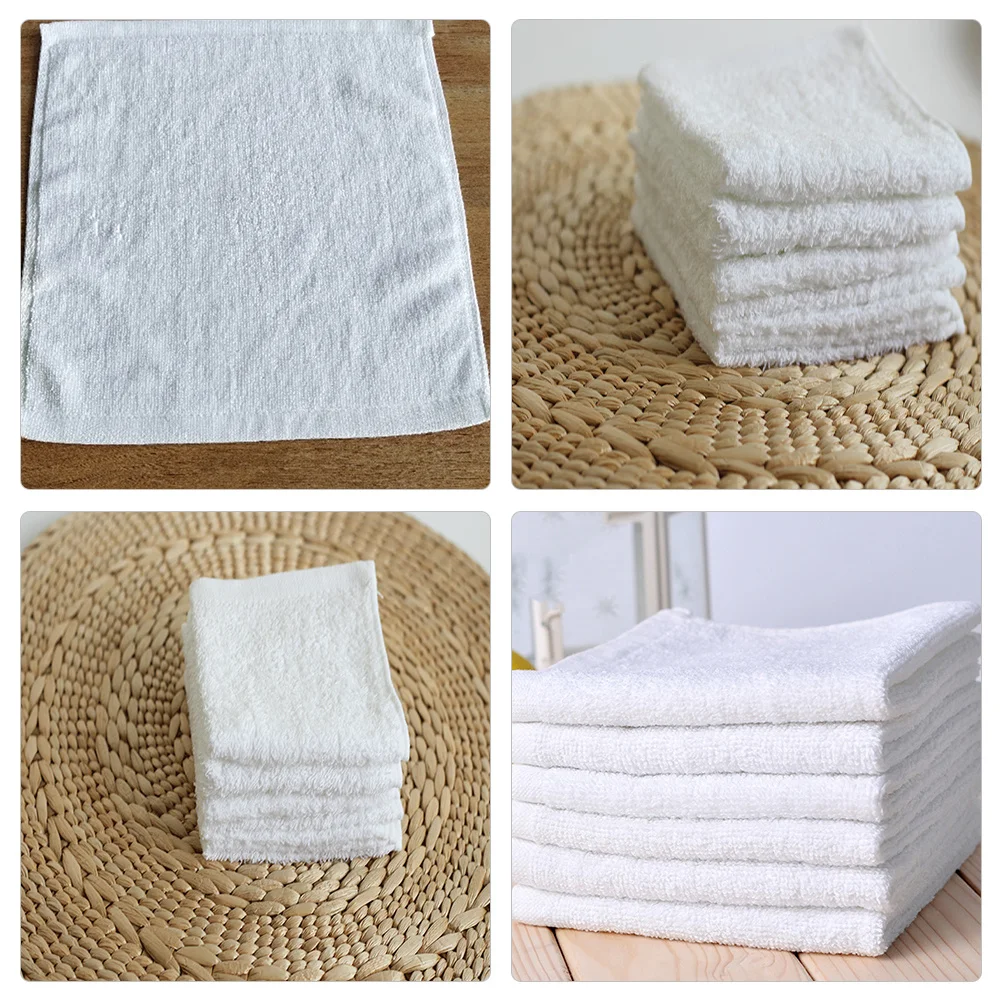 

3Pcs Pure Cotton Small Square Hand Towels Disposable Towels Bathroom Hotel Spa Salon Clinic Cotton Handkerchief