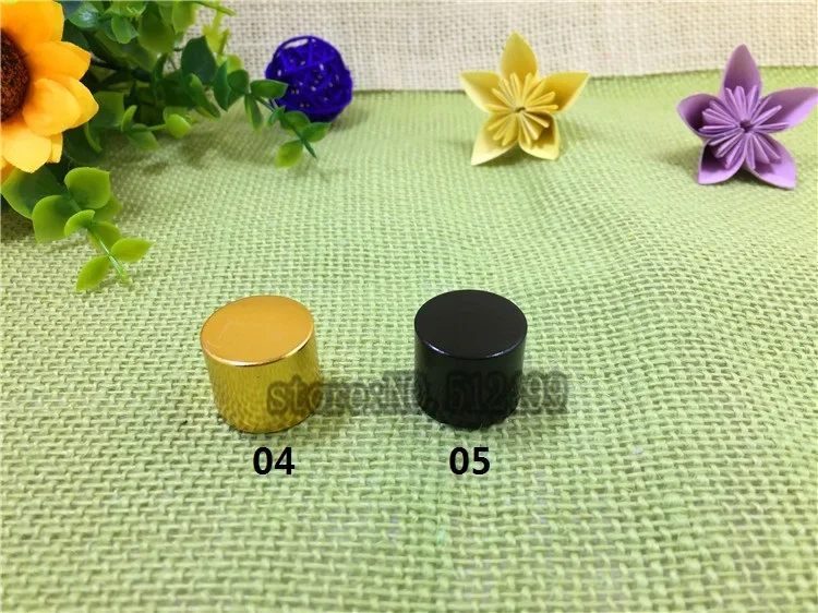 20-500pcs/lot 18/410 Essential Oil Bottles cap Black/gold/silver/white cover plastic lid Metal thread lid glass bottle 5-100ml