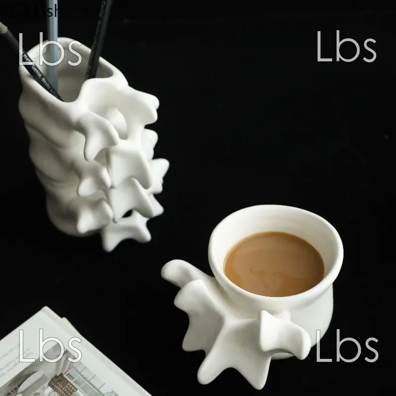 Vertebrate Model Ceramic Vase Flower Arrangement Coffee Cup Milk Mug Pen Holder Hydroponic Vase Water Cup Flower Vases Ornament