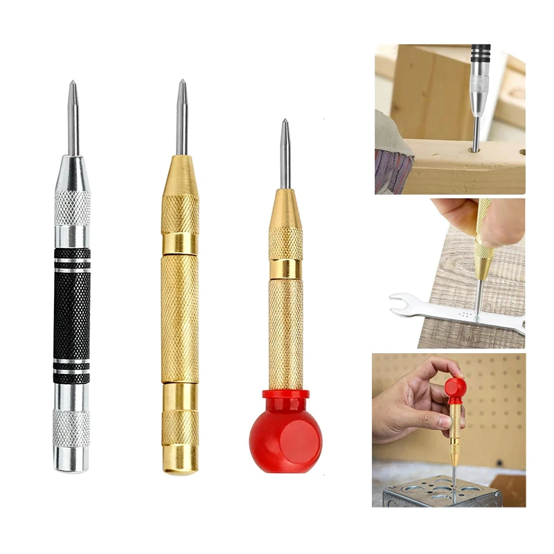 Automatic Center Punch Automatic Metal Punch Tool Woodworking Tools Loaded Marker Wood Chisel Joinery Carpenter Tool