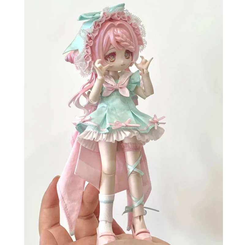Come4free Daily Collection Mint Peach Outfits Ob11 Puppenkleidung Passend für Bjd Puppenzubehör Niedliche Puppenkleidung