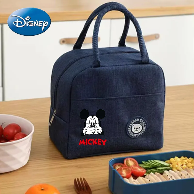 2024 Disney mickey Minnie Mouse Aluminum Foil Insulation Bags Portable Pouch Food Picnic Fresh Cooler  Lunch Bag for Women Kids