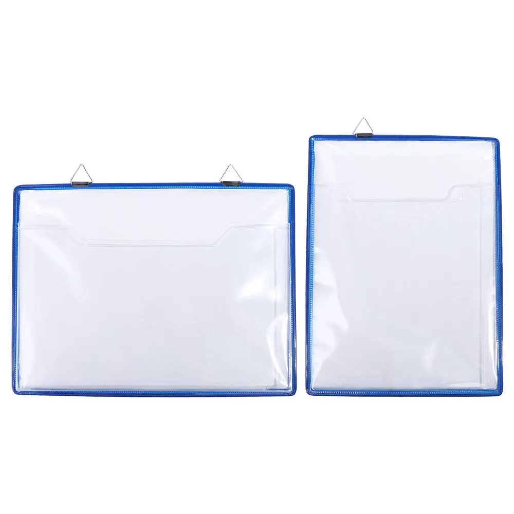 Portable Wall Hanging A4 Receipt Organizer Plastic Water Resist File Folder Waterproof With Hook Document Storage Bag Home