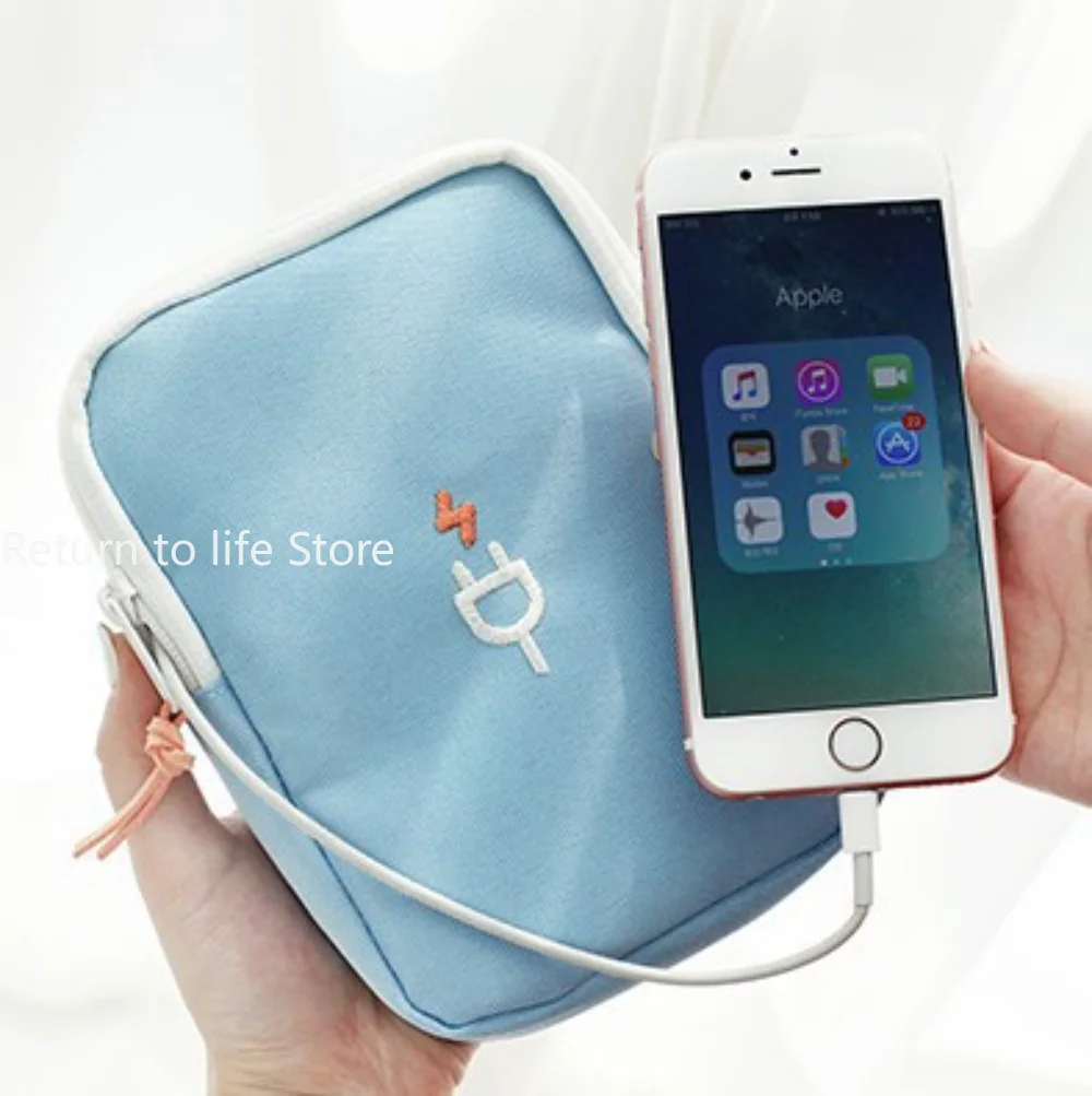 Portable Travel Gadget Organizer Bag Digital Cable Bag Electronics Accessories Storage Carrying Case Pouch for USB Power Bank