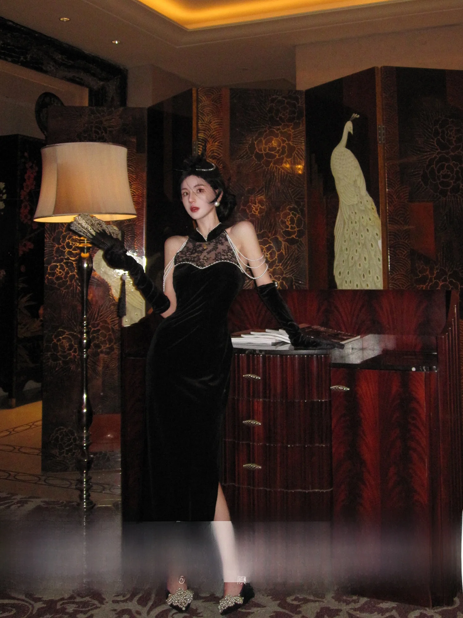 

MOSS STUDIO New Chinese Sle Lace Splicing Dr Tassel awl Set ort Sve f Open Cardigan Regular Fit Casu...