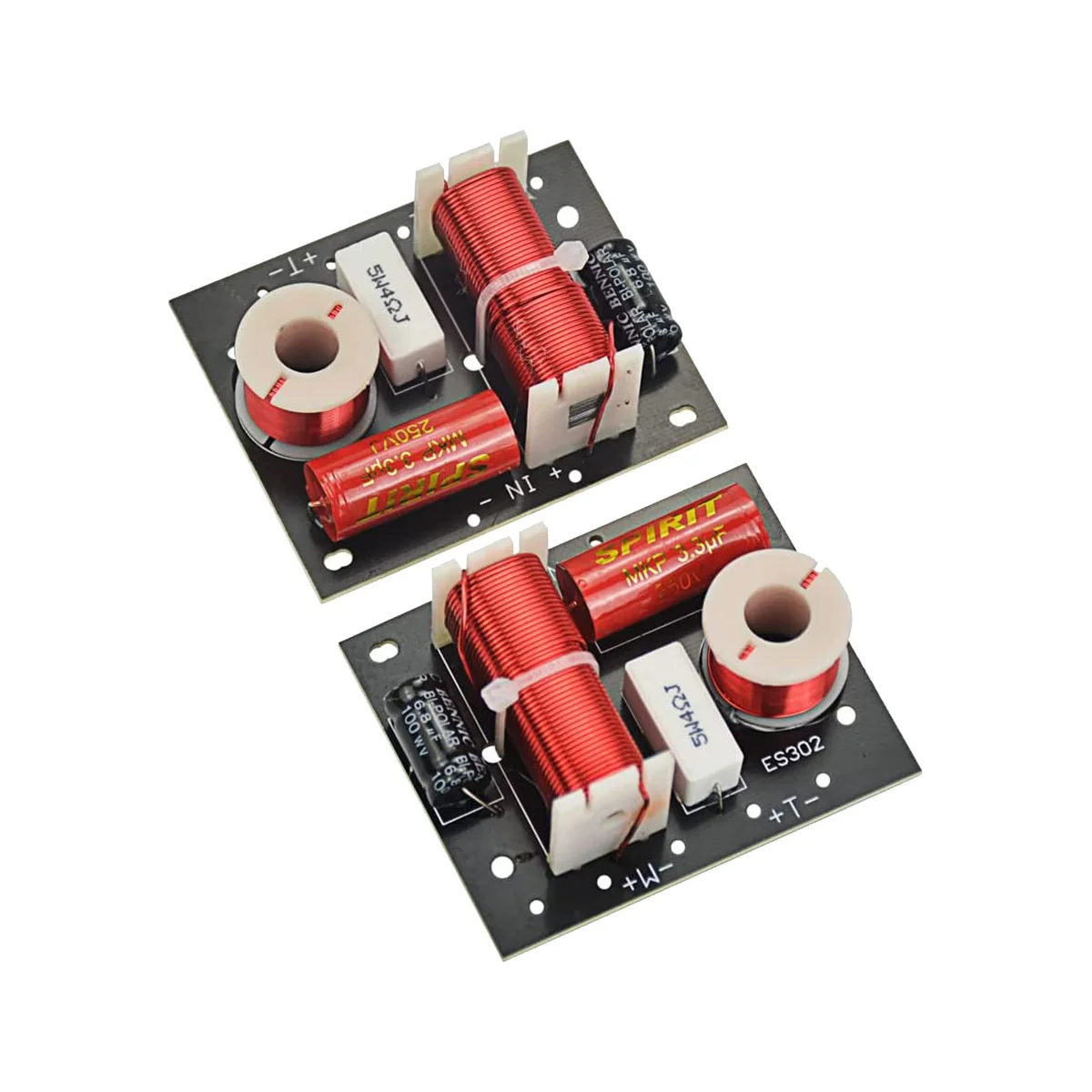 2Pcs Speaker Crossover Speaker Frequency Divider Board Treble Bass Audio Crossover Filters Frequency Distributor