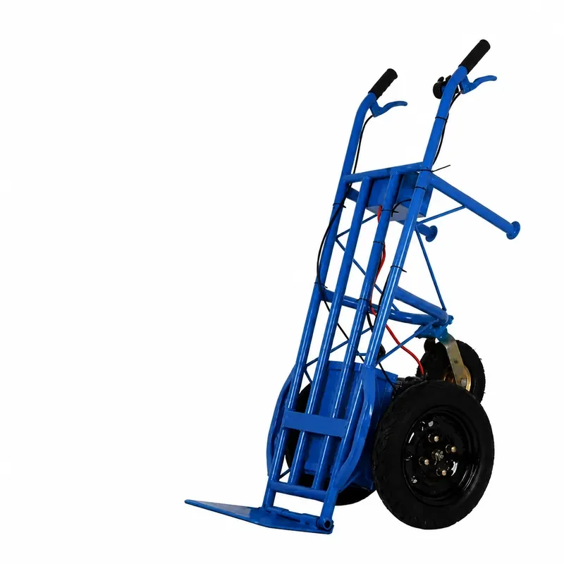 Electric Two Wheeled Hand Truck High Load Heavy Duty Cargo Dolly Portable Folding Trolley for Warehouse Logistics Moving