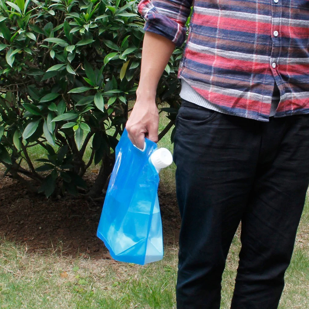 

10 L Water Storage Bag Folding Camping Hiking Pouch Portable Blue Container Travel