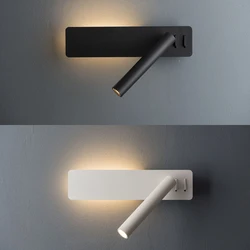 Led Wall Lamp Reading Light For Bedroom Hotel Headboard Night book Lamp Rotation Bedside Wall Lamp with 5W Spot Led Light