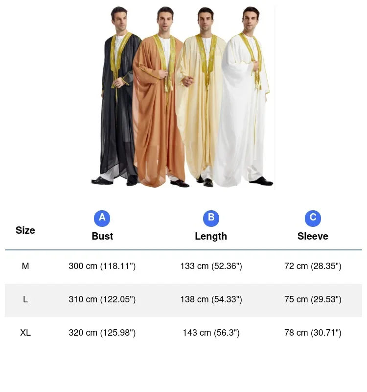 Bigsize Long Dress Islamic Ramadan Kimono Eid Muslim Men Jubba Thobe Saudi Arabic Musulman Caftan Dubai Mens Cardigan Robe