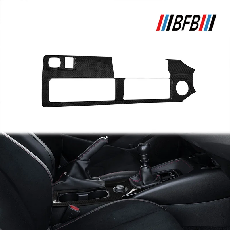 

For TOYOTA Corolla GR Real Dry Carbon Fiber Central Control Gear Panel Cover Interior Sticker Modification Accessories 2023-2025