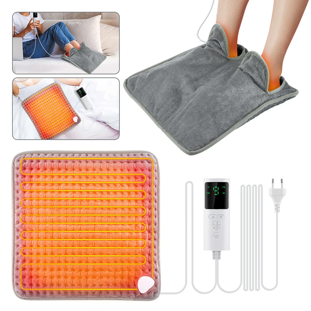 

USB Foot Warmer Cushion Electric Heaters for Feet Winter Soft Plush Heating Feet Warmer for Home/Office Use